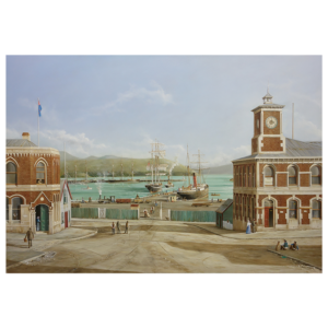 Lyttelton Port from Norwich Quay, 1892